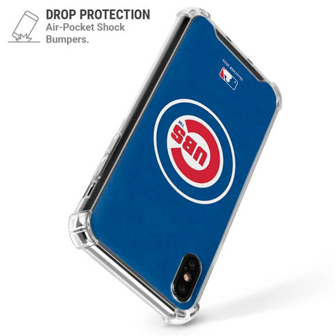MLB Chicago Cubs - Solid Distressed iPhone XS Max Clear Case
